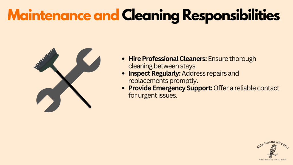 Maintenance and Cleaning Responsibilities