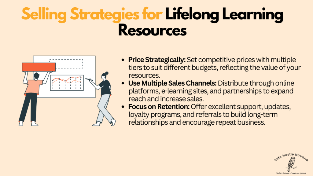 Selling Strategies for Lifelong Learning Resources