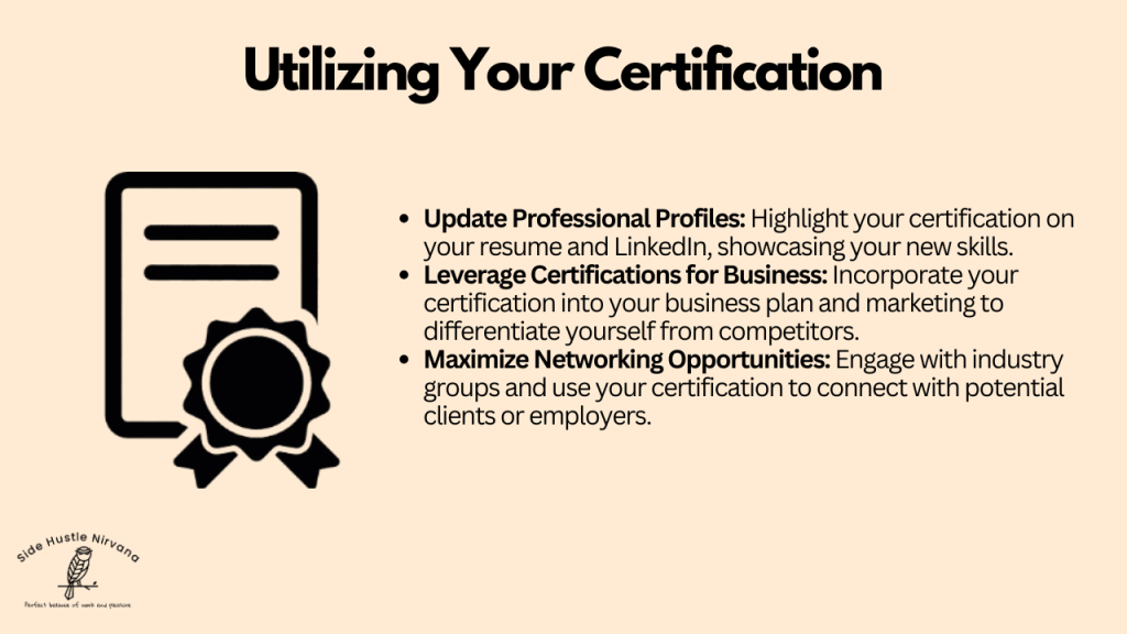 Utilizing Your Certification