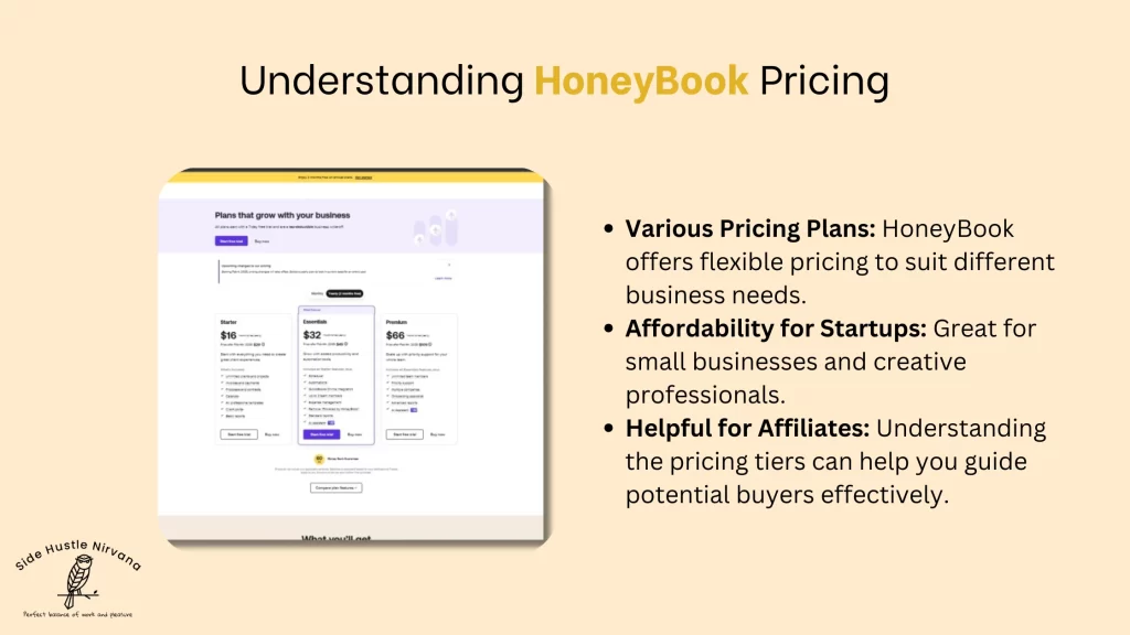 Understanding HoneyBook Pricing