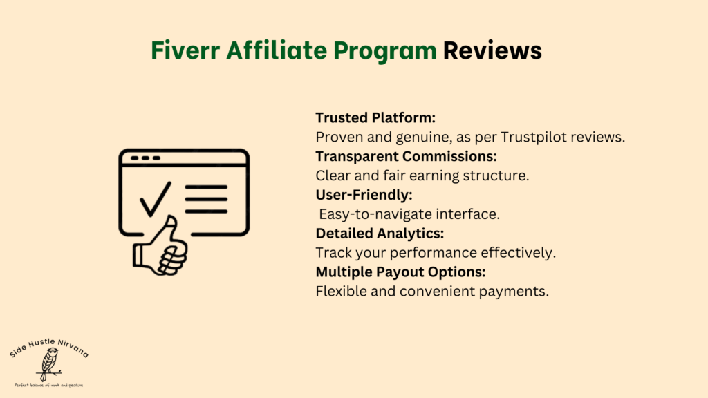 Fiverr Affiliate Program Reviews