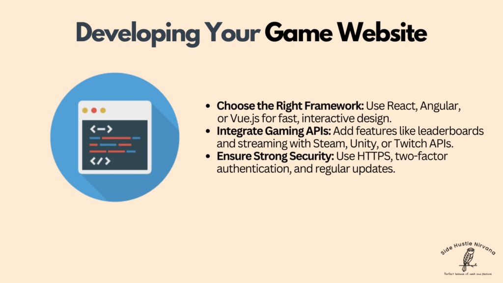 Developing Your Game Website