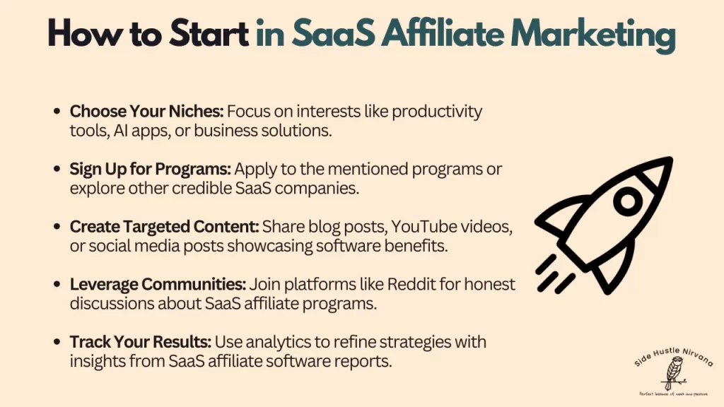 How to Start in SaaS Affiliate Marketing