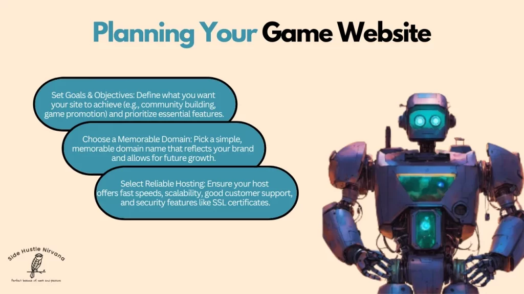 Planning Your Game Website