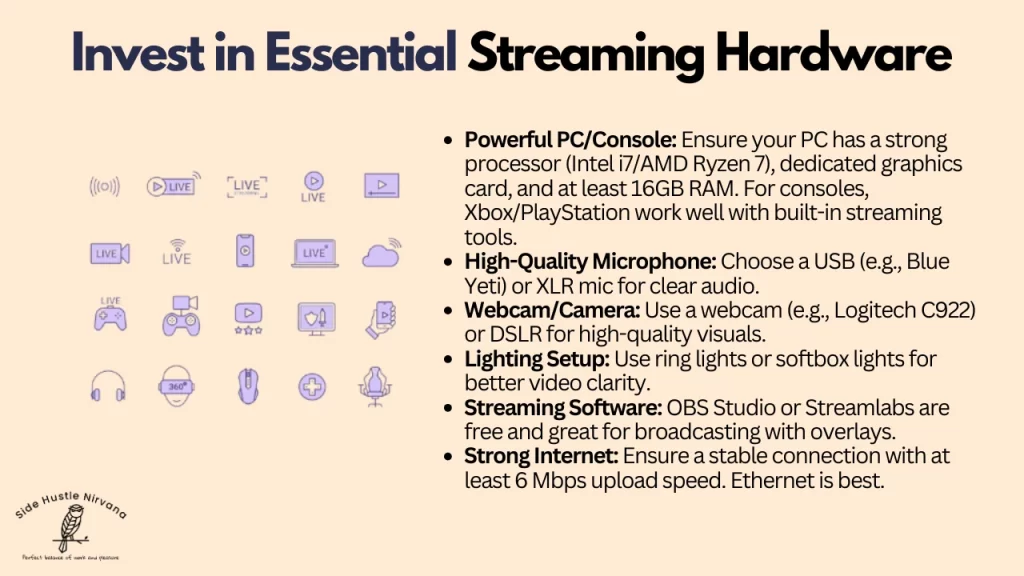 Invest in Essential Streaming Hardware