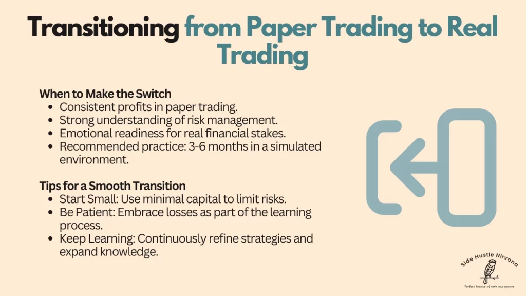 Transitioning from Paper Trading to Real Trading