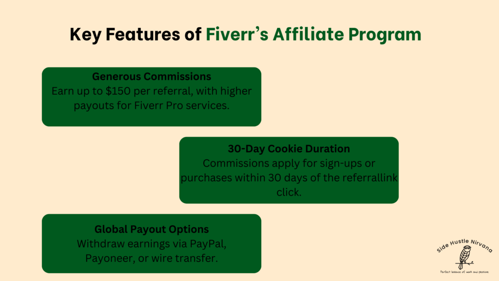 Key Features of Fiverr’s Affiliate Program