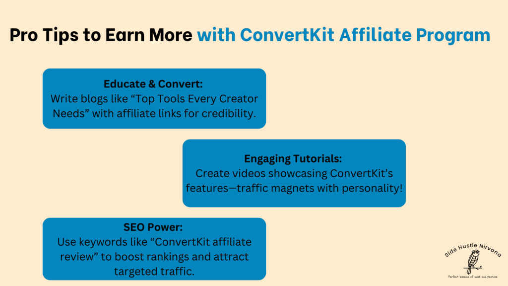 Pro Tips to Earn More with ConvertKit Affiliate Program