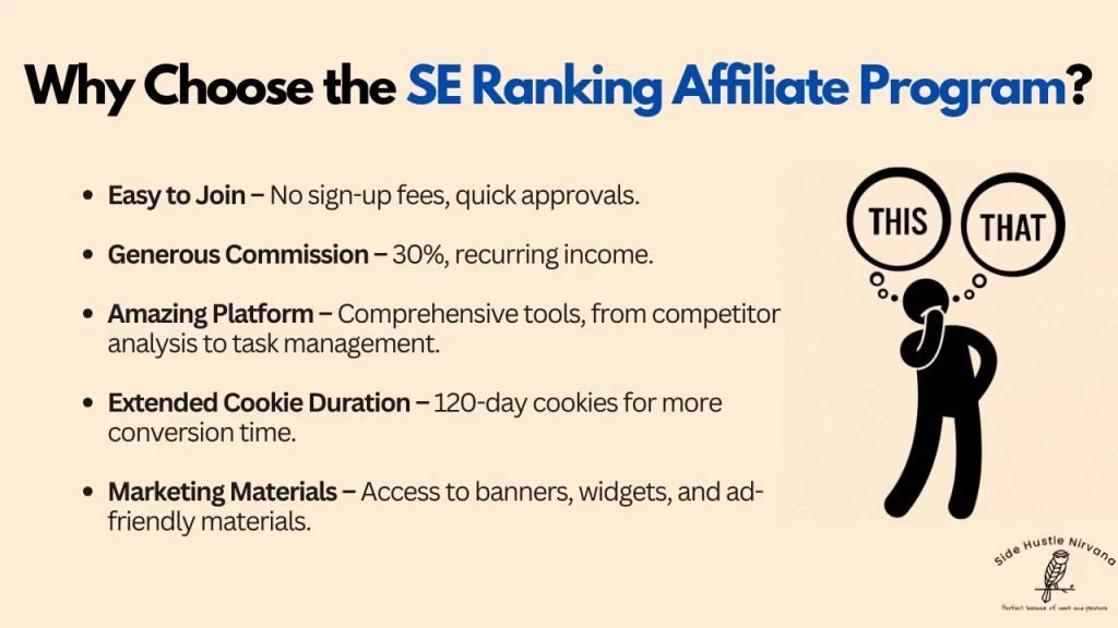 Why Choose the SE Ranking Affiliate Program?