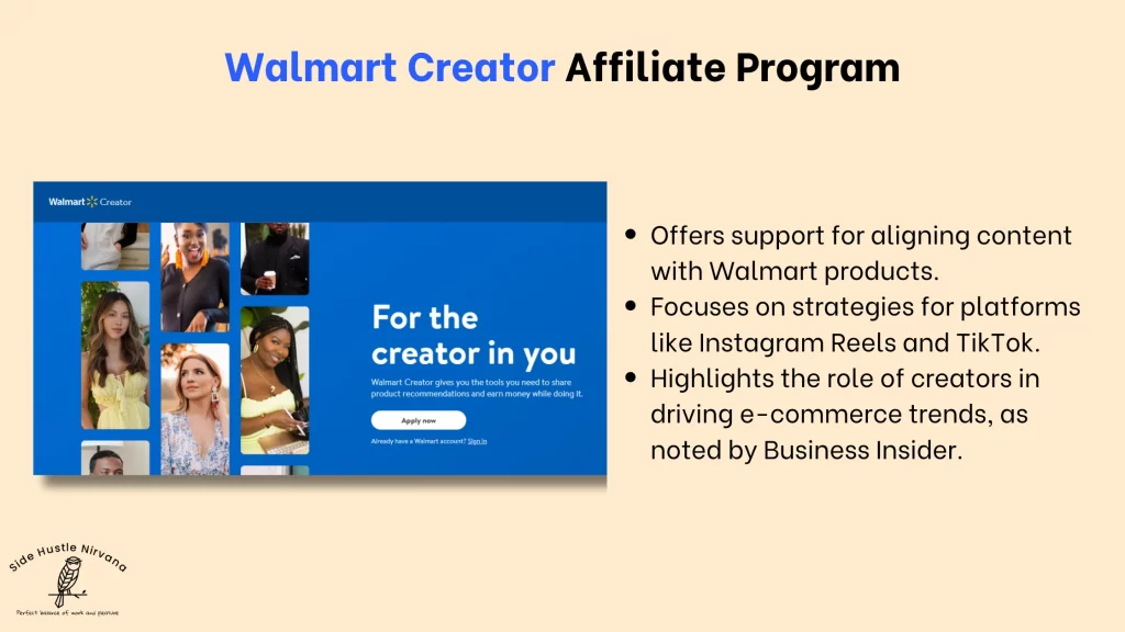 Walmart Creator Affiliate Program