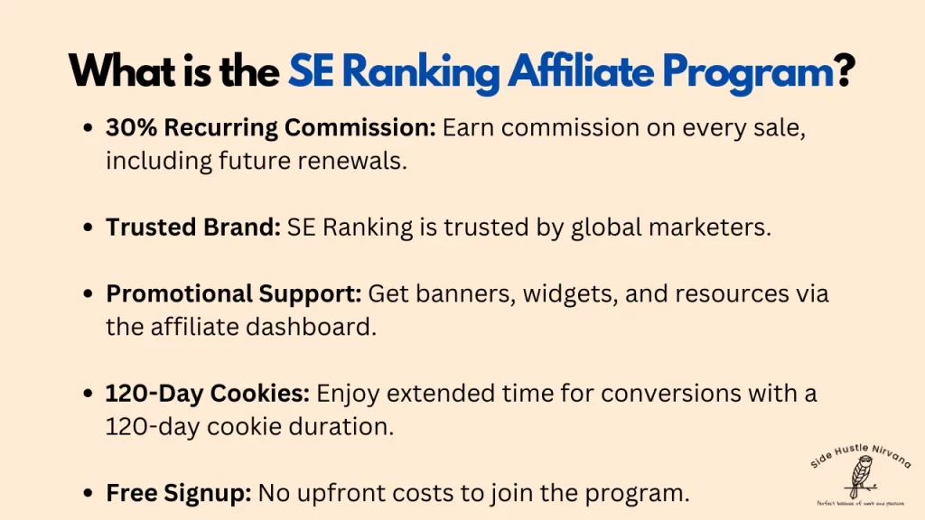 What is the SE Ranking Affiliate Program?