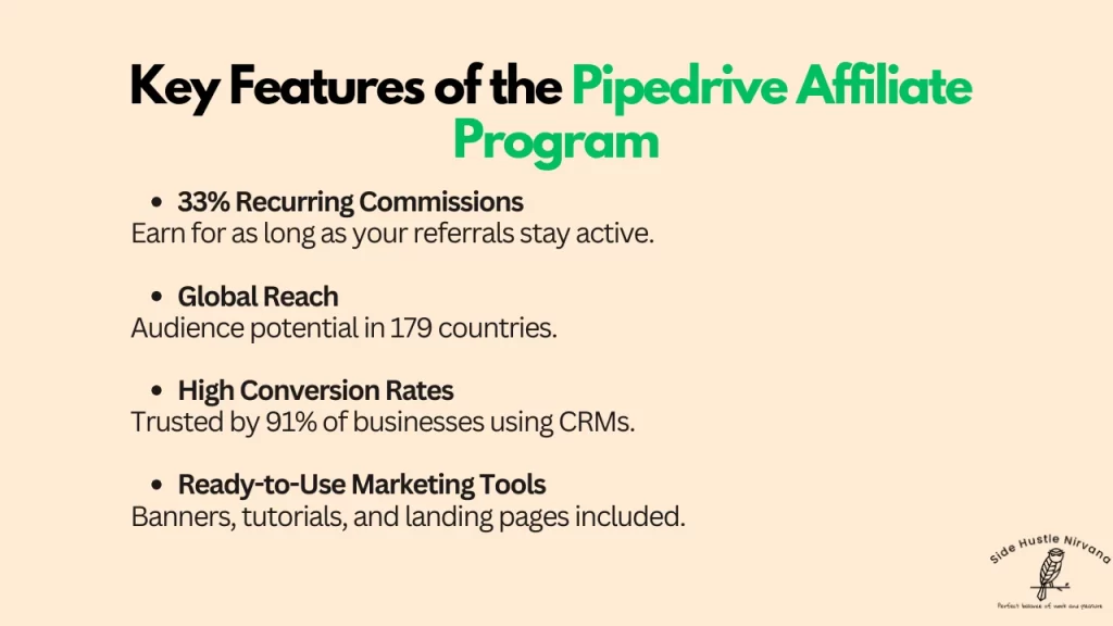 Key Features of the Pipedrive Affiliate Program