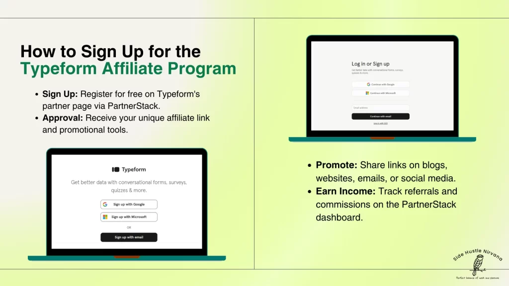 How to Sign Up for the Typeform Affiliate Program