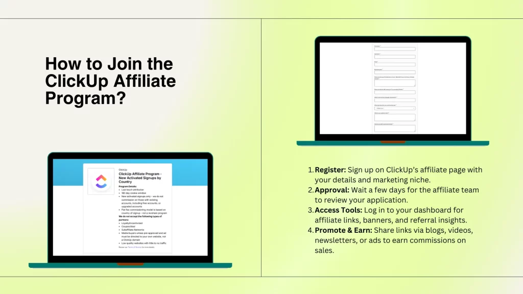 How to Join the ClickUp Affiliate Program?