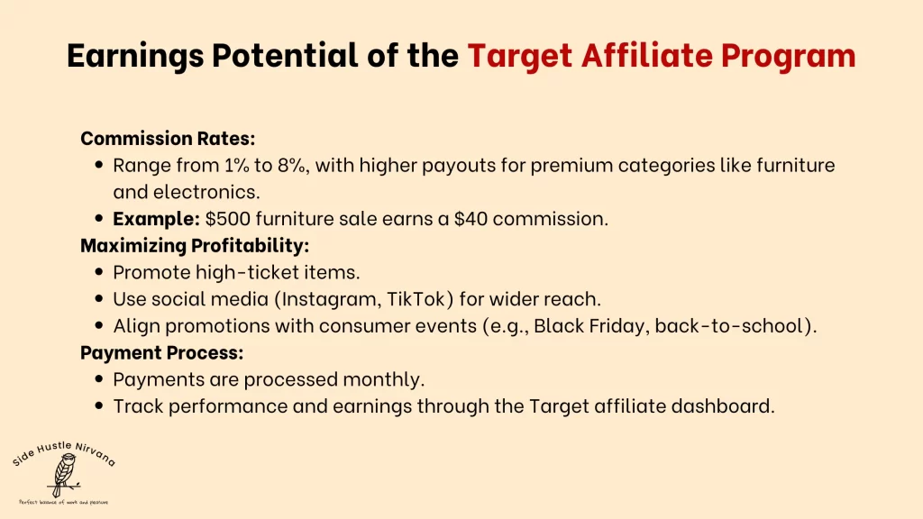 Earnings Potential of the Target Affiliate Program