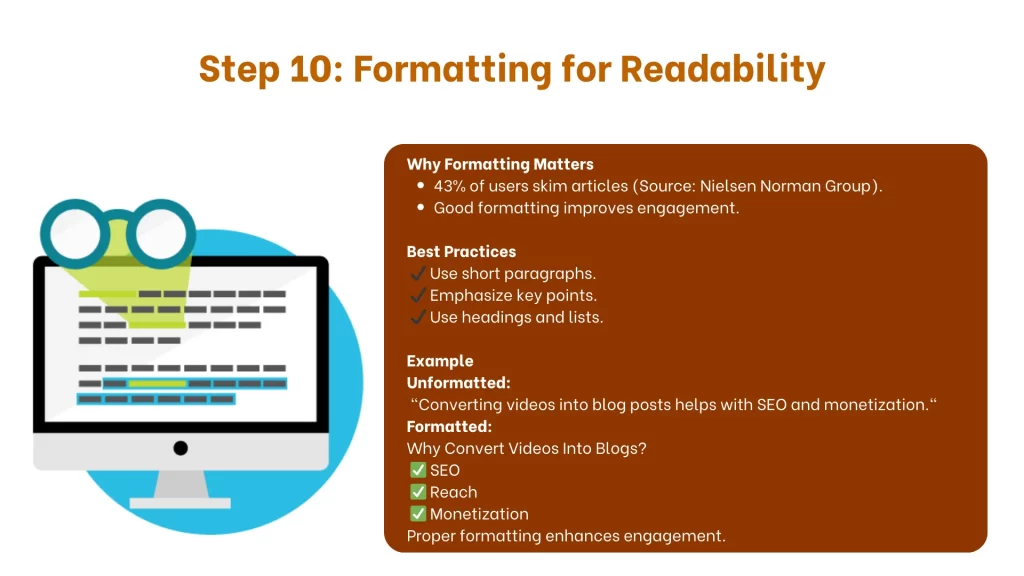 Step 10: Formatting for Readability