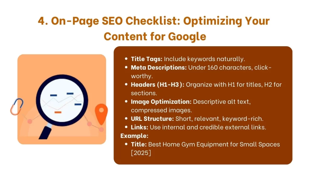 On-Page SEO Checklist: Optimizing Your Content for Google