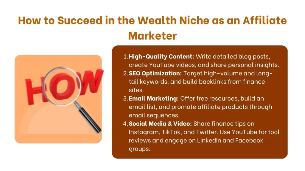 How to Succeed in the Wealth Niche as an Affiliate Marketer