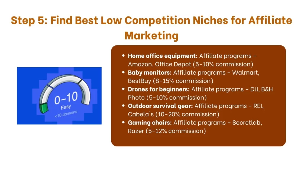 Find Best Low Competition Niches for Affiliate Marketing