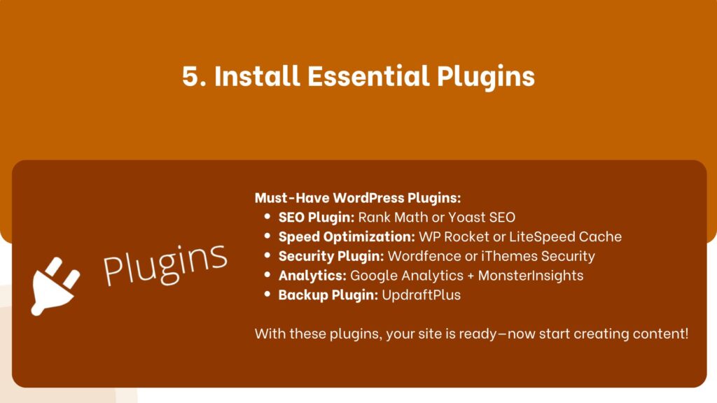 Install Essential Plugins