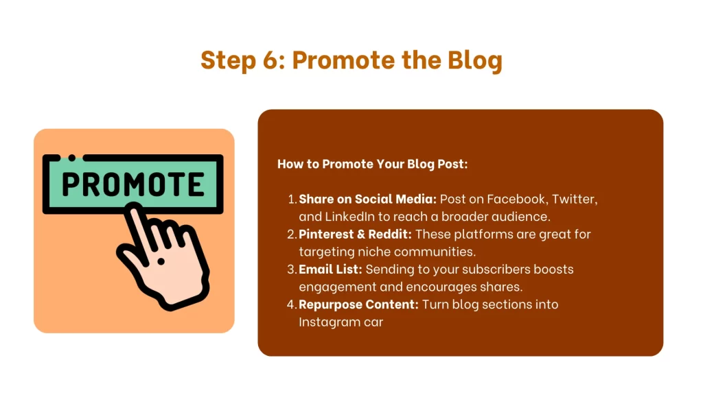 Step 6: Promote the Blog