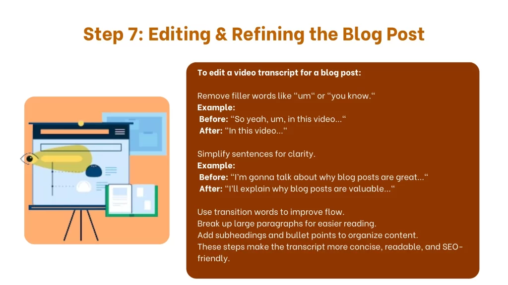 Step 7: Editing & Refining the Blog Post