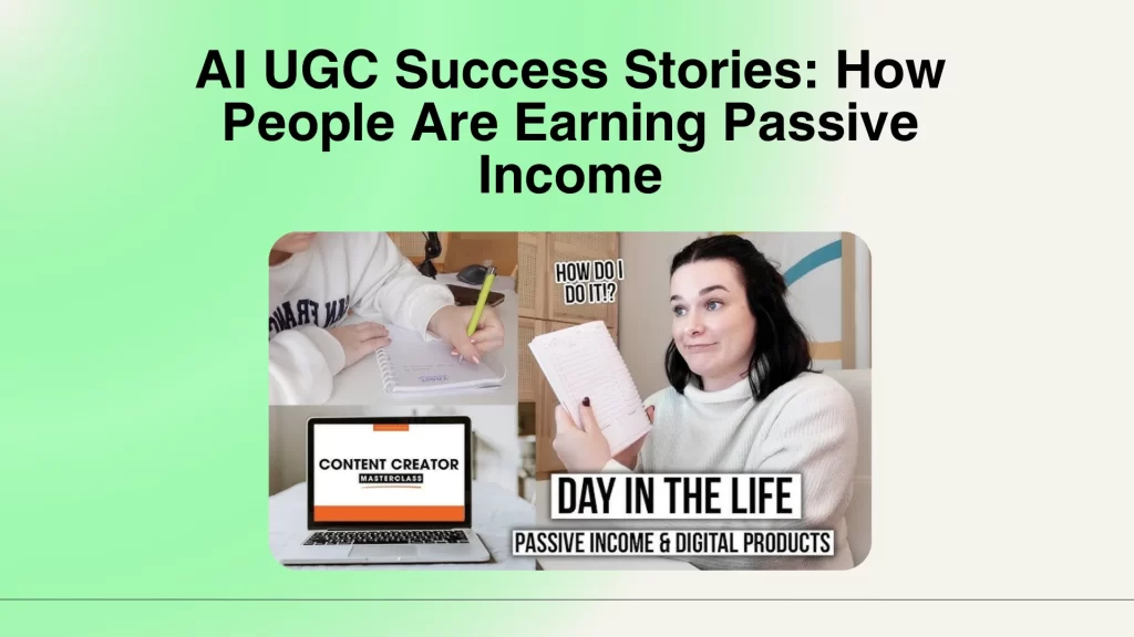 AI UGC Success Stories: How People Are Earning Passive Income